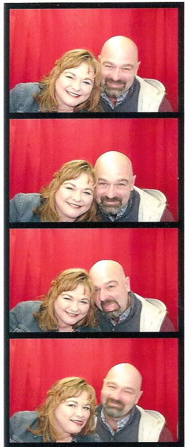 Stacy and Mario in a Photo Booth